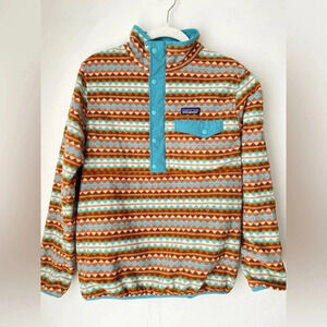 Patagonia Jacket Women’s Small Reversible Fleece Glissade Pullover Mogul Blue